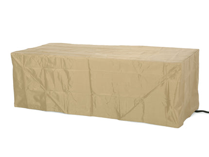 Outdoor Patio Rectangle Gas Burning Fire Pit 50, 000 Btu, Wood Pattern - Brown