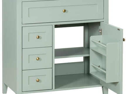 Modern Bathroom Vanity With Sink, 3 Drawers And Adjustable Shelf
