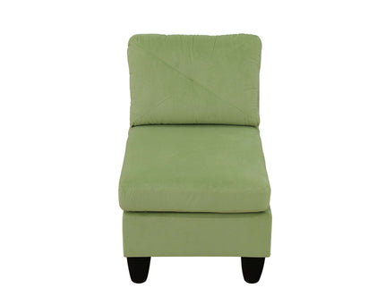 Modular L - Shaped Sectional Sofa, 6 Seater, 4 Piece Couch With Chaise - Green