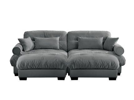 Super Comfort Oversized Modular Sectional Sofa With Movable Ottoman