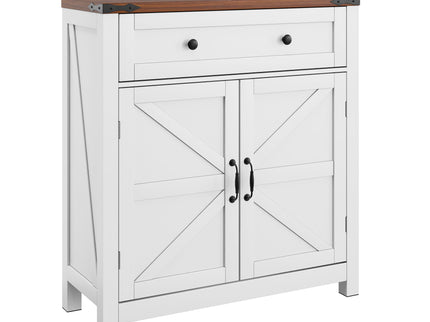 Farmhouse Storage Cabinet With Drawer And Adjustable Shelf