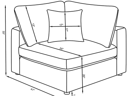 Dulcy - 5 Piece Modular Sectional Sofa - Beige