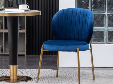 Amoa - Contemporary Velvet Upholstery Dining Chair - Blue