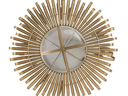 Sunburst Design Wall Mirror Decorative en For Entryway, Modern Living Room - Gold