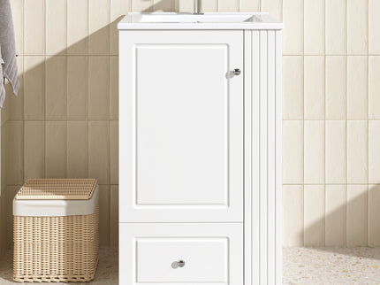 Modern Freestanding Bathroom Vanity With Sink, Soft-Close Drawer, Towel Bar
