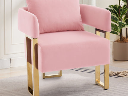 Modern Classic Design Decorative Chair Teddy Fleece Upholstered And Metal Foot