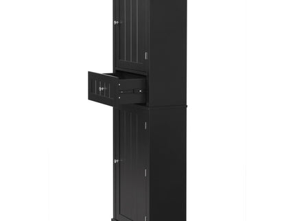 Tall Freestanding Bathroom Storage Cabinet With Drawer And Adjustable Shelf