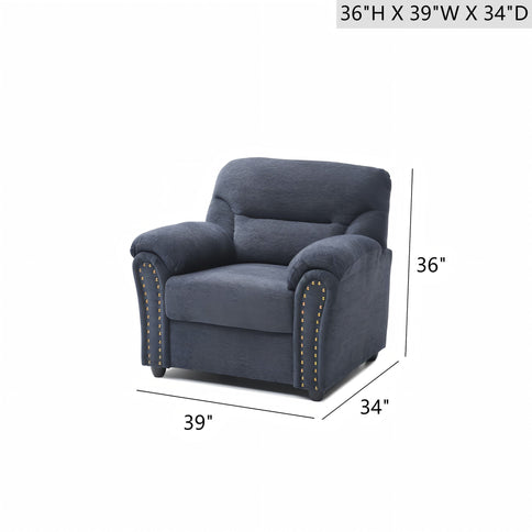 Hamilton - Chair With Hand Applied Nailhead Trim And Pillow Top Arm Cushions