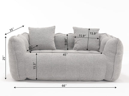 Cozy Beanbag Chair With High Resilience Foam Core For 2