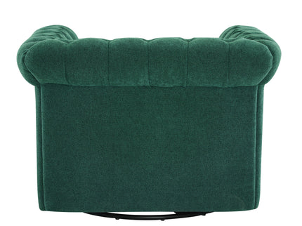 Chesterfield Style Swivel Club Chair With Button Tufted