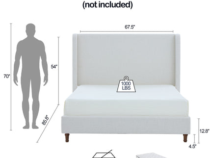 Harper - Tall Headboard Upholstered Bed With Elegant Simplicity