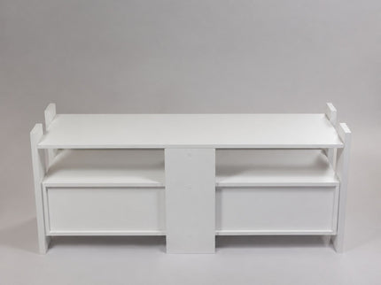 TV Stand For TVs Up To 55" With Open Shelves And 2 Drawers - White