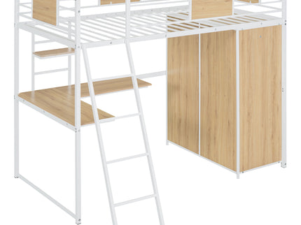 Loft Bed With L Shape Desk And Wardrobe