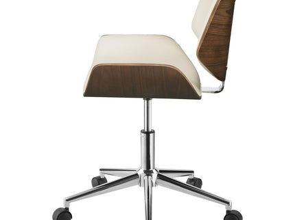 Ecru Swivel Office Chair Adjustable Height - Beige