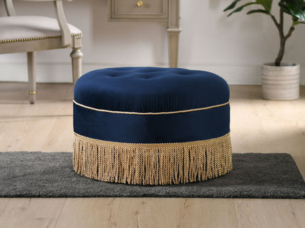 Yolanda - Round Upholstered Accent Ottoman