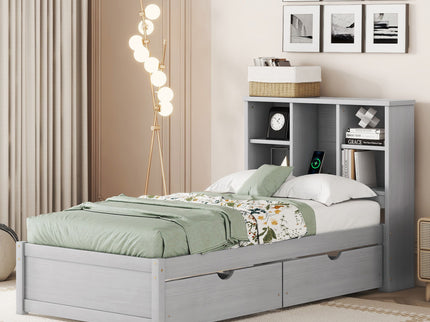 Bed Frame With Built In USB Port And 2 Drawers