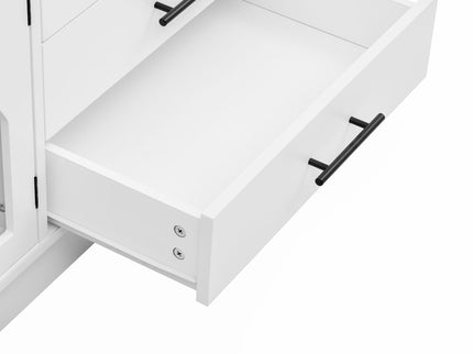 Modern Minimalist TV Stand, Entertainment Center Media Console Cabinet With Adjustable Shelves For Living Room