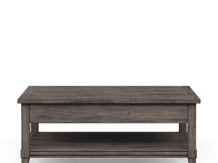 Lift Top Cocktail Table With Casters - Gray