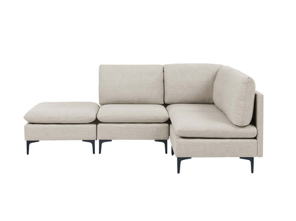 Upholstered Modular Sectional With Tall Legs, Medium Firm Seat