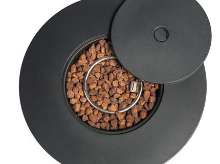 Propane Round 40000Btu Fire Pit Table - Black