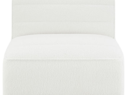 Bonnie - Upholstered Armless Chair With Channel Tufting - Ivory