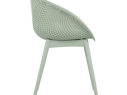 2 Piece Durable Single Chair With Hollow Out Design