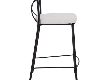 Modern Charlotte - Contemporary Fixed Height Counter Stool (Set of 2)