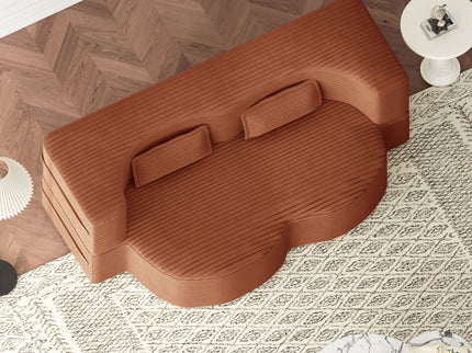 Convertible Foam-Filled Sleeper Sofa Bed With 2 Pillows