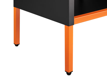 Grid Double Door Shoe Cabinet With Adjustable Compartments And Moisture-Proof Design In Metal