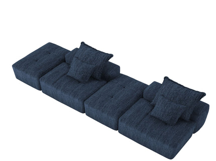 Modern Oversized Diy Combination Modular Sectional Sofa & Pillows