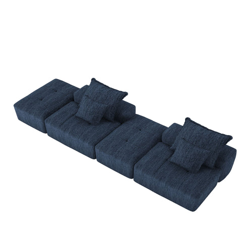 Modern Oversized Diy Combination Modular Sectional Sofa & Pillows