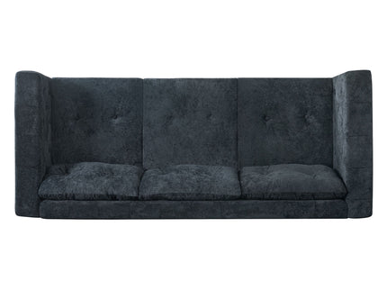 3 Seater Sofa With Square Arms, Tufted Pillow Back For Living Room