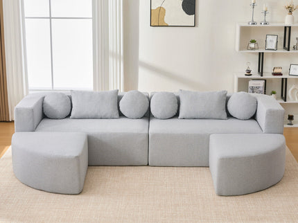 Boneless - Couch Modular Sectional Sofa With Deep Seating And Curved Design