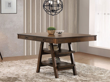 Ferrara - 2 Drawer Counter Height Table - Walnut