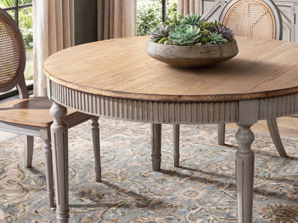 Colette - Round Dining Table - Blue / Gray