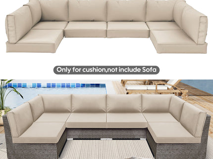 Outdoor Deep Seat Cushions For Patio Furniture Replacement, Cushion Set For Sectionals