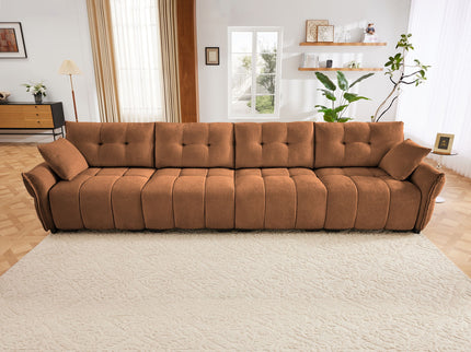 Modern Sofa & Pillows, Textured Cover, High Rebound Cushions