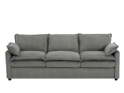 Modern 3 Seater Sofa With Side Storage Pockets For Living Room