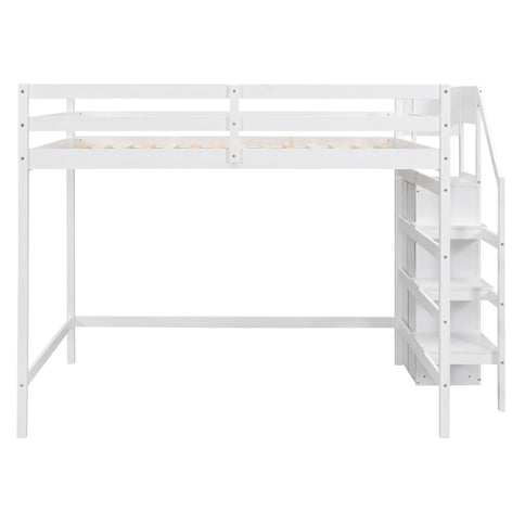 Loft Bed With Built In Storage Wardrobe And Staircase
