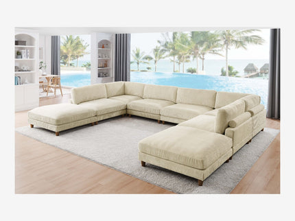 Modern Modular Sectional With Adjustable Back Support