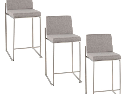 Fuji - Contemporary High Back Counter Stool, Functional Design