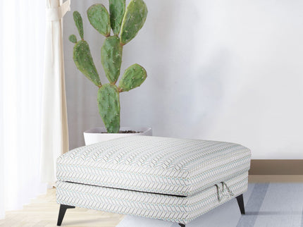 Harrison - Upholstered Storage Ottoman - Gray / Black