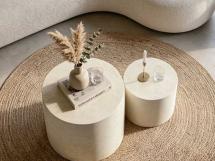 Modern Round Nesting Coffee Table (Set of 2)
