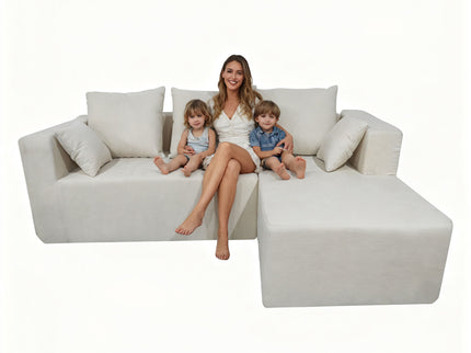 Modular Corner Sofa With Soft Fabric