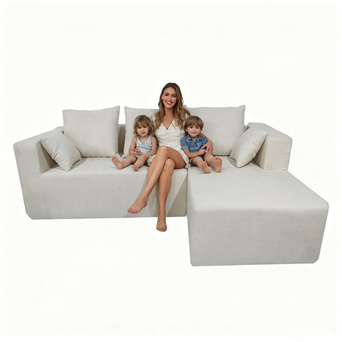 Modular Corner Sofa With Soft Fabric
