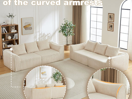 Minimalist Set With Curved Lines & Gently Sloped Backrest