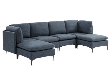 Upholstered Modular Sectional & Tall Legs