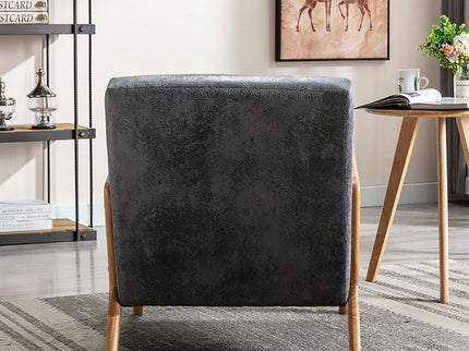 Classic Mid-Century Modern Accent Chairs, Open Framed Armchair With Cushioning