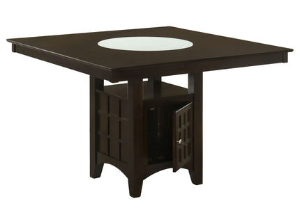 Tolland - Counter Height Dining Table With Storage Pedestal - Cappuccino