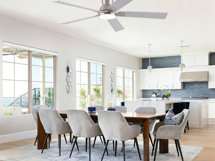 Low Profile Flush Mount Intergrated LED Ceiling Fan With Light And Reversible Quiet Motor